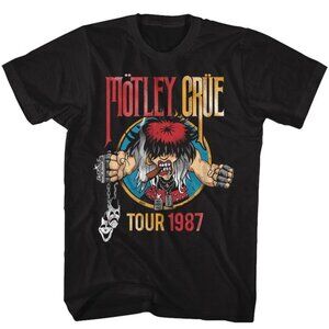Motley Crue 1987 Tour Rock Band Graphic T-Shirt Metal Concert Fan Tee 05